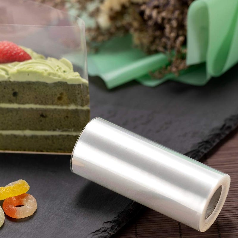 YQL Cake Collar 4 Inch,Acetate Roll DIY Acetate Sheet Baking Transparent Mousse Cake Sheets Clear Cake Strips for Baking Decorate Shaker Cards Making(4x394 Inch) - Image 5